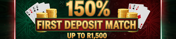 150% First Deposit Match — Up to R1,500