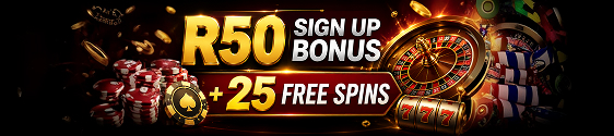 R50 Sign Up Bonus + 25 Free Spins