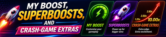My Boost, SuperBoosts, and Crash-Game Extras